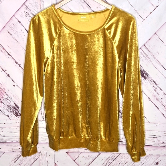Anthropologie Tops - Anthropologie MaEve Valour Golden Long Sleeve Shirt